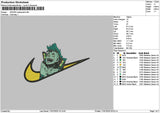 Swoosh Cyberpunk Embroidery File 6 sizes