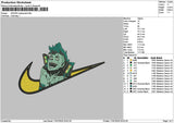 Swoosh Cyberpunk Embroidery File 6 sizes