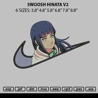 Swoosh Hinata V2 Embroidery File 6 sizes