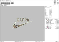 Swoosh Kappa Embroidery File 4 size