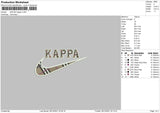 Swoosh Kappa Embroidery File 4 size