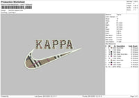 Swoosh Kappa Embroidery File 4 size