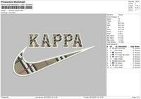 Swoosh Kappa Embroidery File 4 size