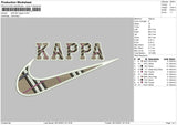 Swoosh Kappa Embroidery File 4 size