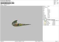 Swoosh Tropic Embroidery File 4 Sizes