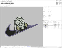 Swoosh 05 Anime Embroidery File 4 size