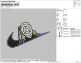 Swoosh 05 Anime Embroidery File 4 size