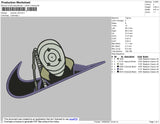 Swoosh 05 Anime Embroidery File 4 size