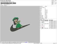 Swoosh Alloha Embroidery File 4 size