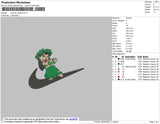 Swoosh Alloha Embroidery File 4 size