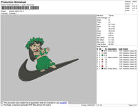 Swoosh Alloha Embroidery File 4 size