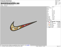 Swoosh Aang 02 Embroidery File 4 size