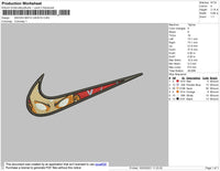 Swoosh Aang 02 Embroidery File 4 size