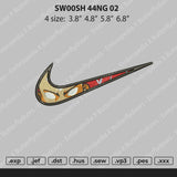 Swoosh Aang 02 Embroidery File 4 size
