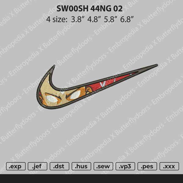 Swoosh Aang 02 Embroidery File 4 size