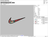 Swoosh Anime 002 Embroidery File 4 size