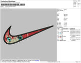 Swoosh Anime 002 Embroidery File 4 size