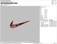 Swoosh Anime 004 Embroidery File 4 size
