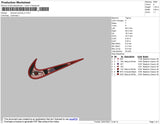 Swoosh Anime 004 Embroidery File 4 size