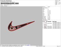 Swoosh Anime 004 Embroidery File 4 size