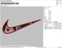 Swoosh Anime 004 Embroidery File 4 size