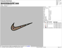 Swoosh Anime 005 Embroidery File 4 size
