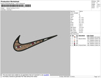 Swoosh Anime 005 Embroidery File 4 size