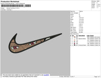 Swoosh Anime 005 Embroidery File 4 size