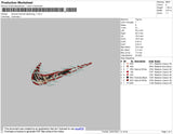 Swoosh Anime Lightning 01 Embroidery File 4 size