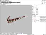 Swoosh Anime Lightning 01 Embroidery File 4 size