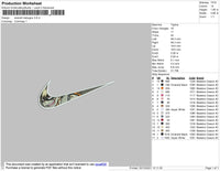 Swoosh Bakugou Embroidery File 4 size