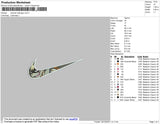 Swoosh Bakugou Embroidery File 4 size