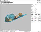 Swoosh Anime Basket Ball Embroidery File 4 size