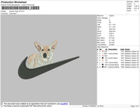 Swoosh Dog V4 Embroidery File 4 size