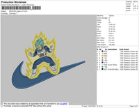 Swoosh Goku V2 Embroidery File 4 size