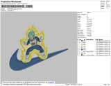 Swoosh Goku V2 Embroidery File 4 size