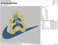 Swoosh Goku V2 Embroidery File 4 size