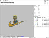 Swoosh Goku V4 Embroidery File 5 size