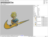 Swoosh Goku V4 Embroidery File 5 size