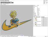Swoosh Goku V4 Embroidery File 5 size
