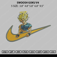 Swoosh Goku V4 Embroidery File 5 size