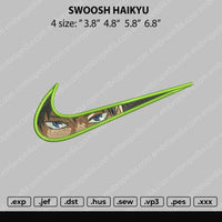 Swoosh Haikyu Embroidery File 4 size