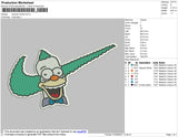 Swoosh Homer Embroidery File 4 size