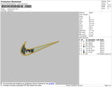 Swoosh Kirito Embroidery File 4 size