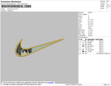 Swoosh Kirito Embroidery File 4 size