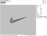 Swoosh LA Embroidery File 4 size