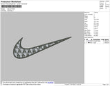 Swoosh LA Embroidery File 4 size