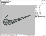 Swoosh LA Embroidery File 4 size