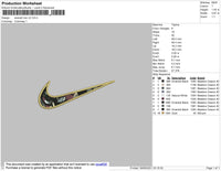 Swoosh Levi V2 Embroidery File 4 size