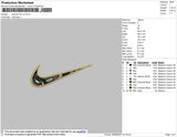 Swoosh Levi V2 Embroidery File 4 size